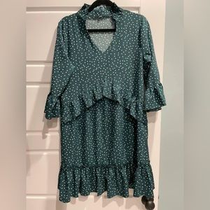 Amazon Green ruffle dress size medium